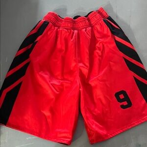 Red and Black Men's Athletic Shorts
